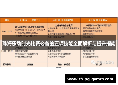 珠海乐动时光比赛必备的五项技能全面解析与提升指南 珠海乐动时光比赛必备的五项技能全面解析与提升指南